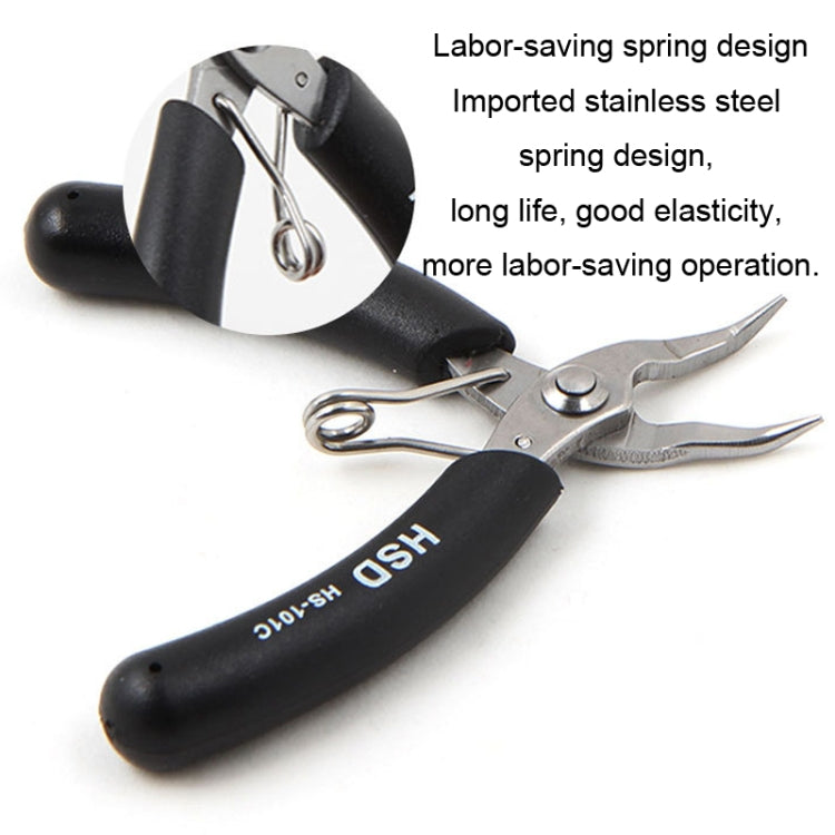 HSD HS-101C 4 inch 45 Degree Dending Mouth Mini Palm Toothless Fishing Plier Curved Nose Plier Handmade Plier
