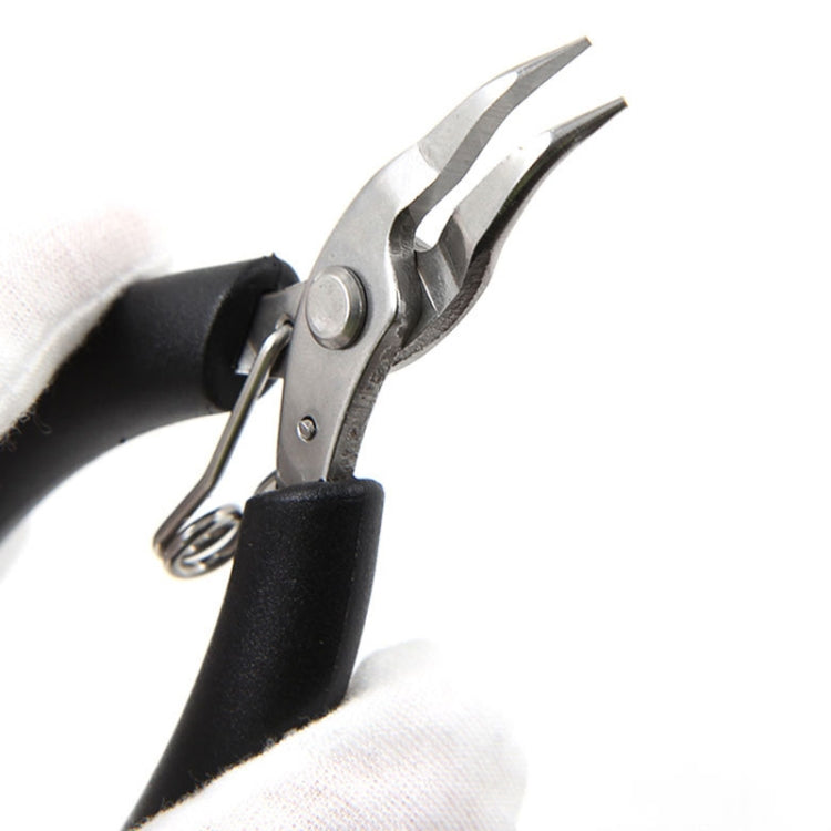 HSD HS-101C 4 inch 45 Degree Dending Mouth Mini Palm Toothless Fishing Plier Curved Nose Plier Handmade Plier
