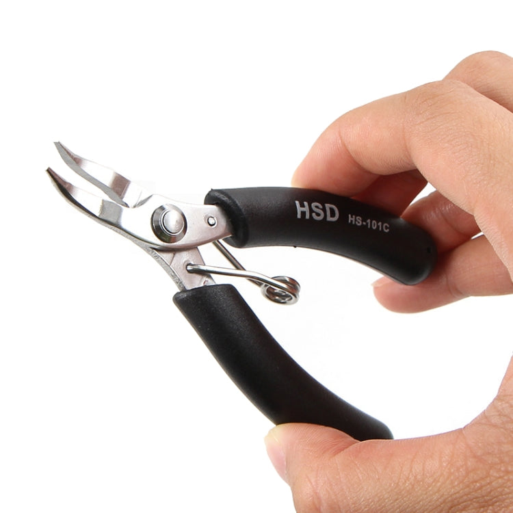 HSD HS-101C 4 inch 45 Degree Dending Mouth Mini Palm Toothless Fishing Plier Curved Nose Plier Handmade Plier