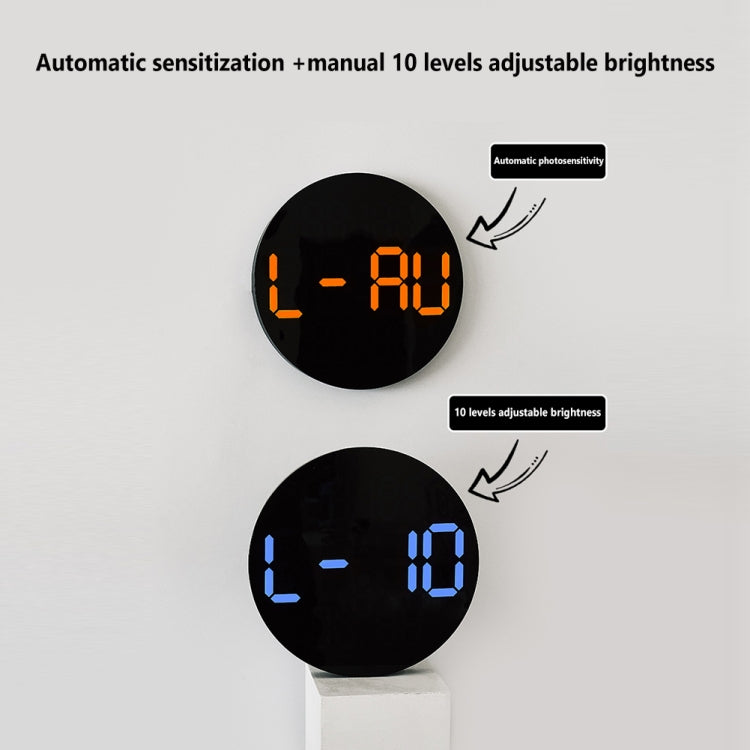 10-Inch Led Digital Wall Clock 2-Color Large Screen Electronic Clock With Temperature Display(Green)