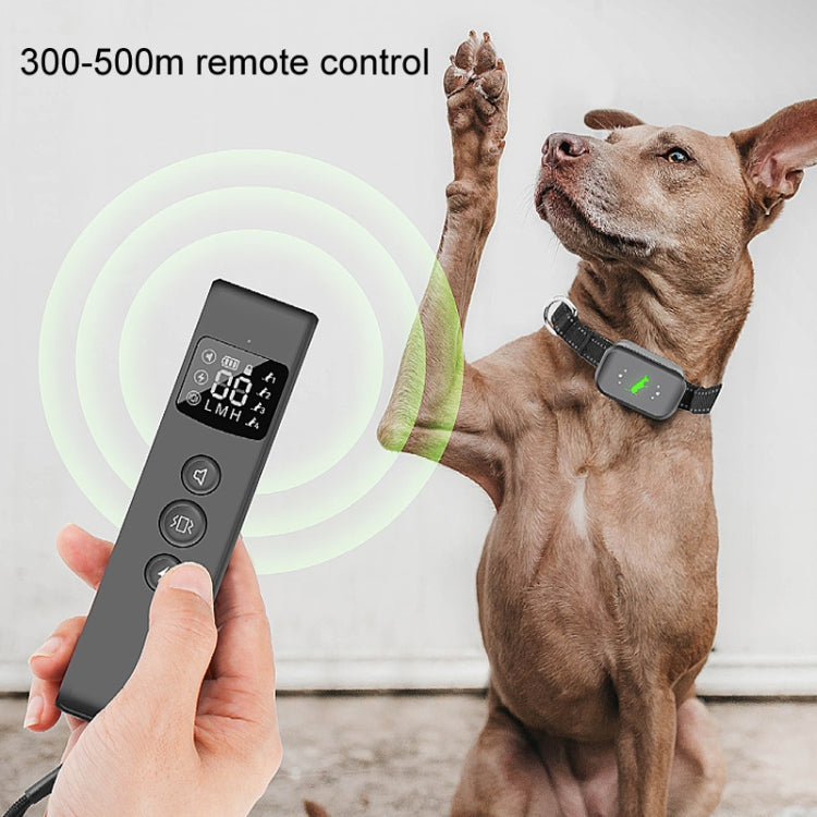 Smart Waterproof Electric Shock Dog Trainer Rechargeable Remote Bark Stopper(Black)
