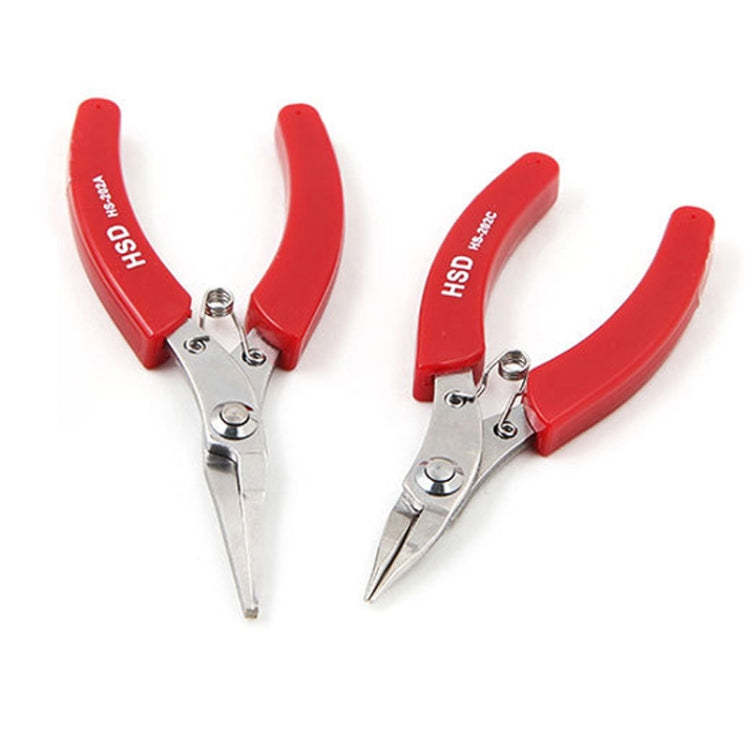 HSD HS-202C Round Head Short Stainless Steel Toothless Pointed Nose Plier Pointed Nose Plier