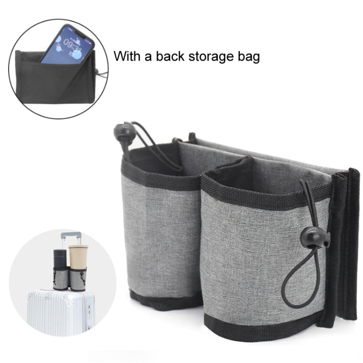 Multifunctional Suitcase Portable Storage Beverage Cup Holder(Black)