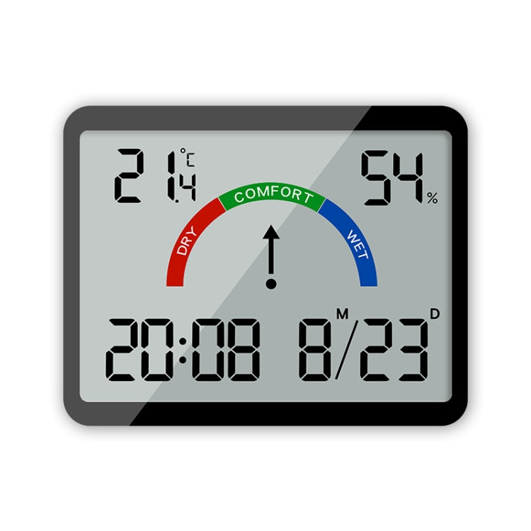 Magnetic LCD Digital Aalarm Clock Large Screen With Temperature Humidity Display(9905 Black)