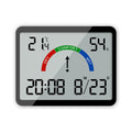Magnetic LCD Digital Aalarm Clock Large Screen With Temperature Humidity Display(9905 Black)