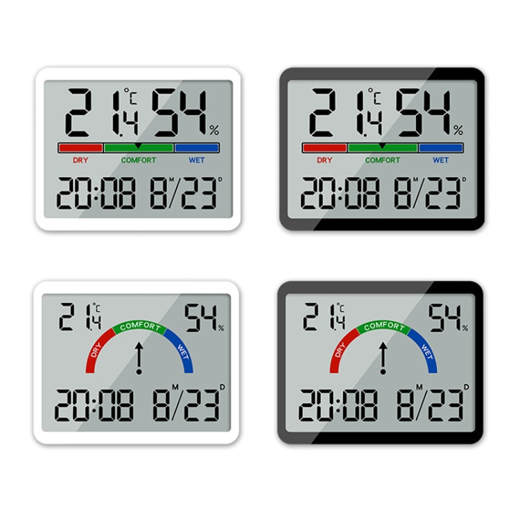 Magnetic LCD Digital Aalarm Clock Large Screen With Temperature Humidity Display(9905 Black)