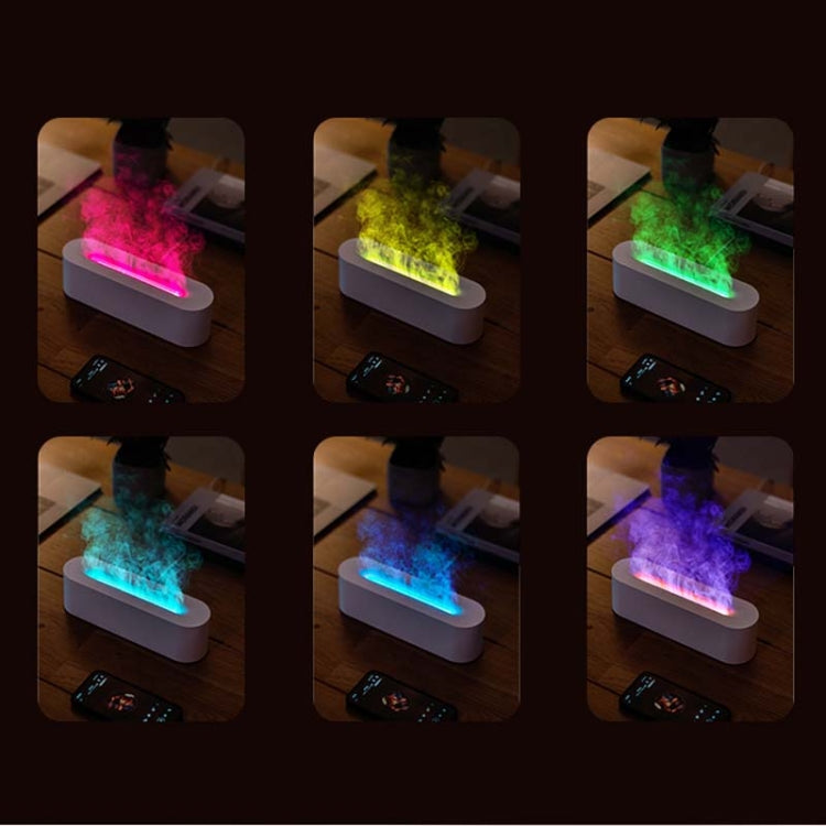 DQ709 Flame Aromatherapy Diffuser Quiet USB Air Humidifier(Black)