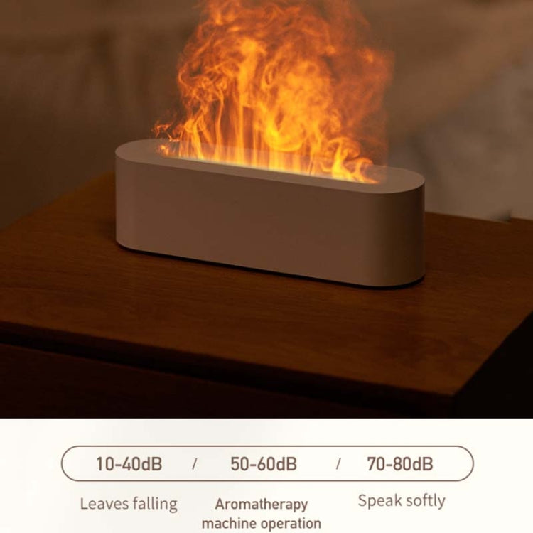 DQ709 Flame Aromatherapy Diffuser Quiet USB Air Humidifier(White)