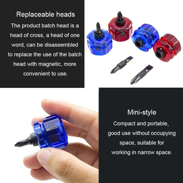 HSD HS-206 Portable Short Handle Phillips And Straight 2 In 1 Screwdriver With Magnetism