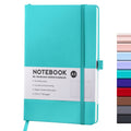 A5 PU Leather Notebook Business Notepad 96 Sheets Inner Pages(Lake Green)