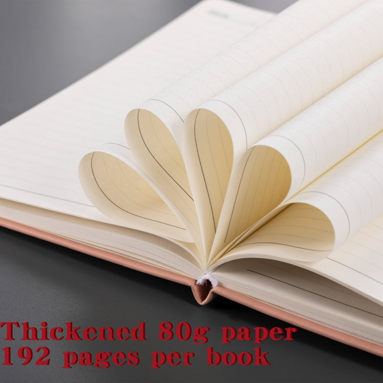 A5 PU Leather Notebook Business Notepad 96 Sheets Inner Pages(Caramel Color)
