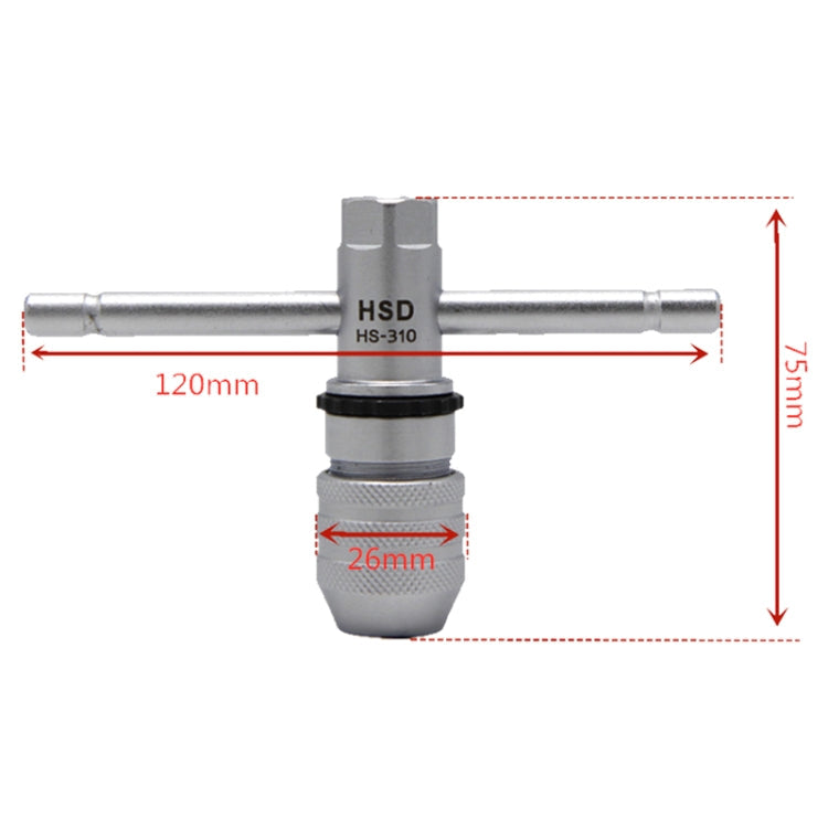 HSD HS-310 Forward And Backward Adjustable Ratchet Tapping Spanner Quick Reamer Tapping Wrench