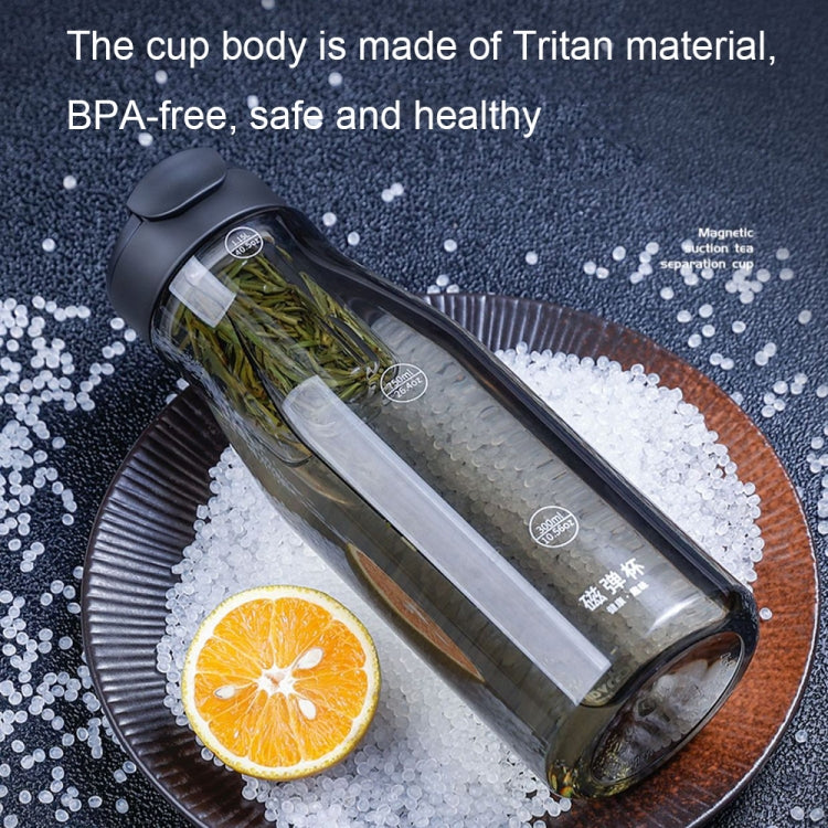 Nobvan Magic Ball Magnetic Bomb Tea Warehouse Tritan Large Capacity Sports Cup, Style: 550ml (Transparent)