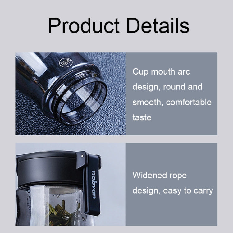 Nobvan Magic Ball Magnetic Bomb Tea Warehouse Tritan Large Capacity Sports Cup, Style: 1000ml (Gray)