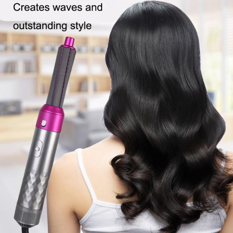 5 In 1 Hot Air Comb Automatic Curling Iron Curling & Straightening Hair Styling Comb Hair Dryer, Power: UK Plug