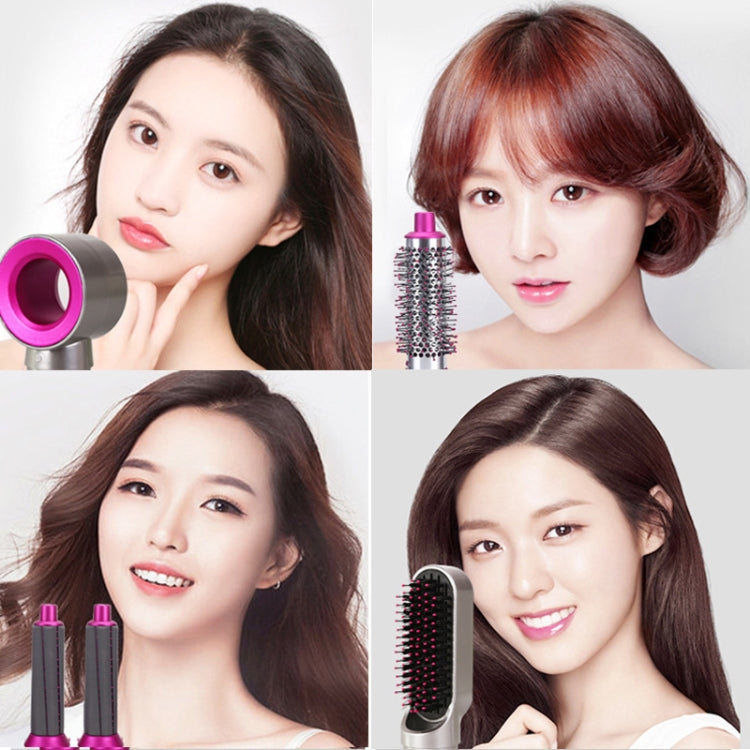 5 In 1 Hot Air Comb Automatic Curling Iron Curling & Straightening Hair Styling Comb Hair Dryer, Power: EU Plug
