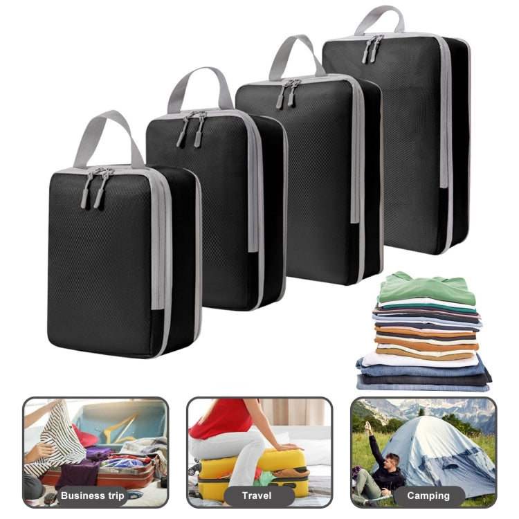 9 In 1  Compression Packing Cubes Expandable Travel Bags Luggage Organizer(Beige)