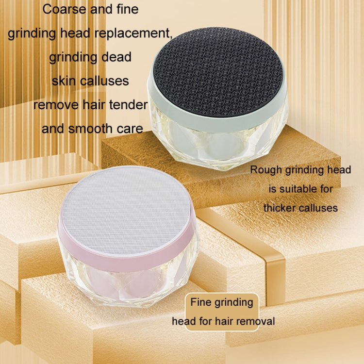 2 in 1 Double-sided Foot Grinder Crystal Glass Manual Epilator(Yellow)