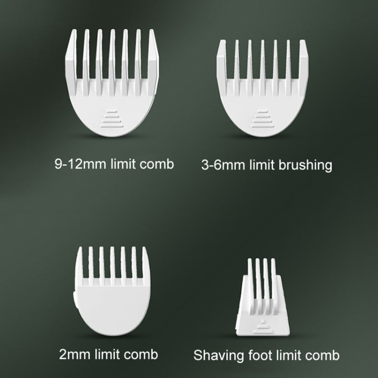 Pet Shaver Cat Dog Paw Hair Clipper Electric Fader, Color: 2 in 1 Green