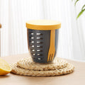 600ml Fruit and Veggie Snack Cup with Lid and Fork Airtight Leak-proof Salad Box(Blue)