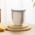 600ml Fruit and Veggie Snack Cup with Lid and Fork Airtight Leak-proof Salad Box(White)