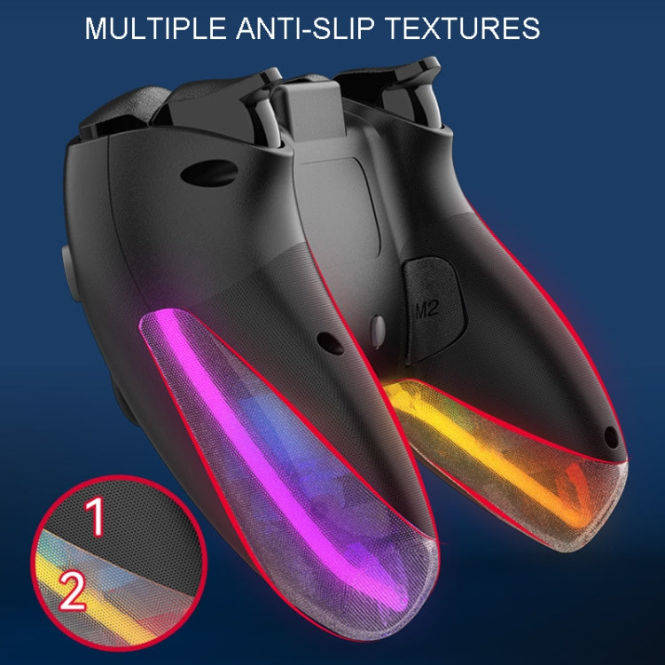 For PS4 Dazzle Color Light Wireless Bluetooth Grip(Black)