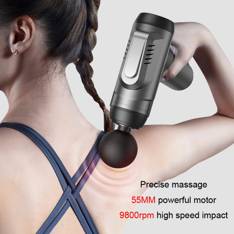 Konka 6 Speed Intelligent Fascia Gauge Muscle Relaxation Massager With 4 Massage Heads(Upgraded Model Gray)