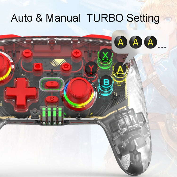 For PS3 / PS4 Dual Vibration Wireless Gamepad With RGB Lights(Blue)