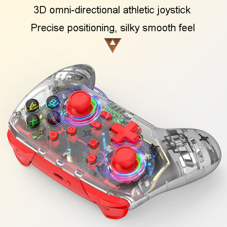 For PS3 / PS4 Dual Vibration Wireless Gamepad With RGB Lights(Red)