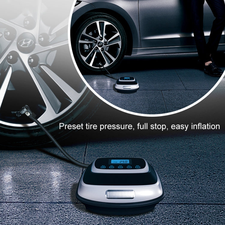 12V Metal Cylinder Smart Digital Display Portable Mini Tire Pump, Specification: No. 30 Manual Shutdown