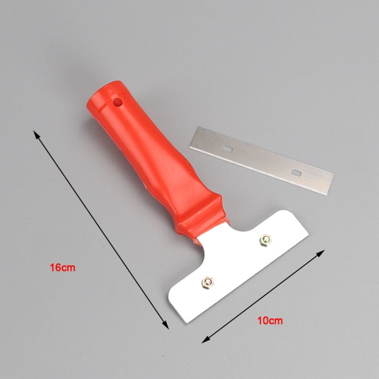 Iron Head Plastic Handle Scraper Cleaner for Glass Window Tile Floor Ice Wall Paint(Red)