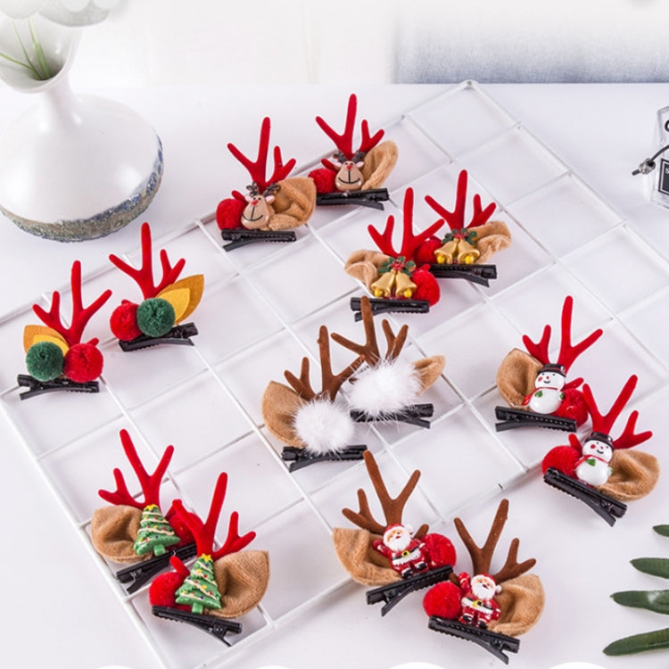 1pair Christmas Hair Accessories Cute Hairpins For Children, Color: Red Green Color Ball