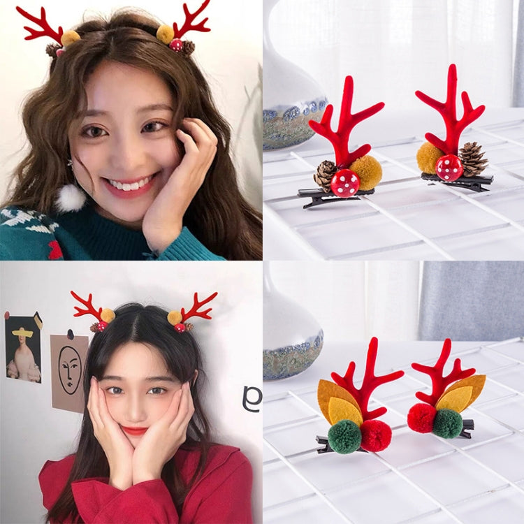 1pair Christmas Hair Accessories Cute Hairpins For Children, Color: Elk