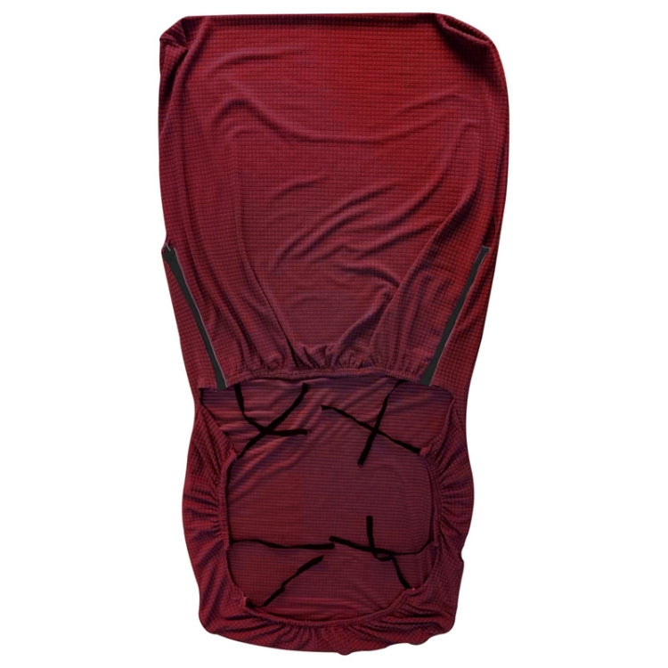 Wooden Sofa Chair Sleeve Solid Back Office Chair Chair Cover(Wine Red)