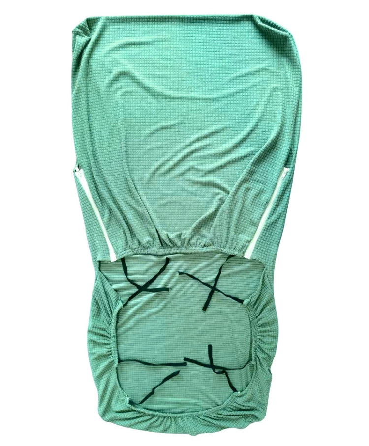 Wooden Sofa Chair Sleeve Solid Back Office Chair Chair Cover(Green)