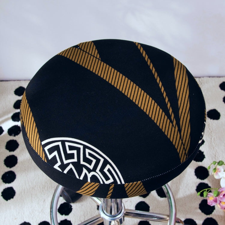 Elastic Printing Round Stool Sleeve Round Stool Chair Cover Bar Stool Cover, Size: Diameter 30-34cm Available(Hometown)