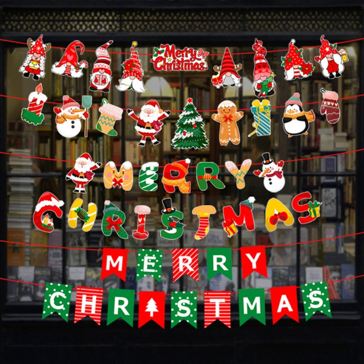 Christmas Alphabet Pull Flag Holiday Party Venue Decoration, Model: HL024
