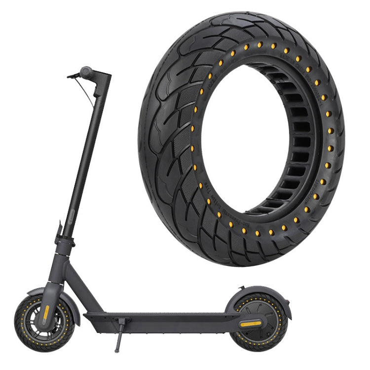 For Kugoo M4 Electric Scooter 10 Inch Inflatable Honeycomb Solid Run-flat Tire(36mm Slot Yellow)
