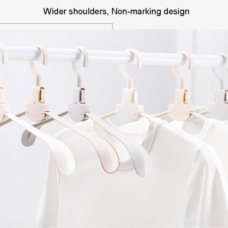 Plastic Travel Folding Hanger Portable Clothes Wide Shoulder Traceless Drying Rack(Gray)