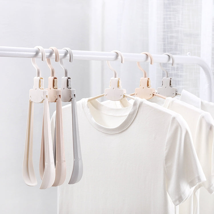 Plastic Travel Folding Hanger Portable Clothes Wide Shoulder Traceless Drying Rack(Gray)
