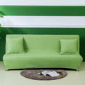 Armless Stretch Sofa Bed Cover All Inclusive Folding Sofa Bed Cover Shade, Size: S For 120-155cm Sofa(Green)