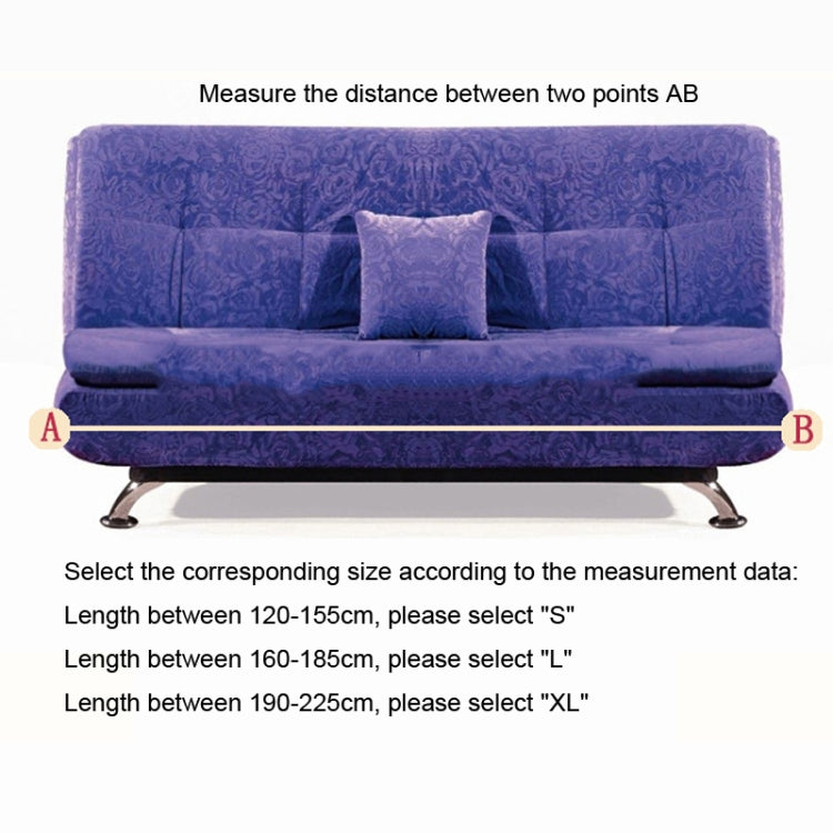 Armless Stretch Sofa Bed Cover All Inclusive Folding Sofa Bed Cover Shade, Size: S For 120-155cm Sofa(Green)