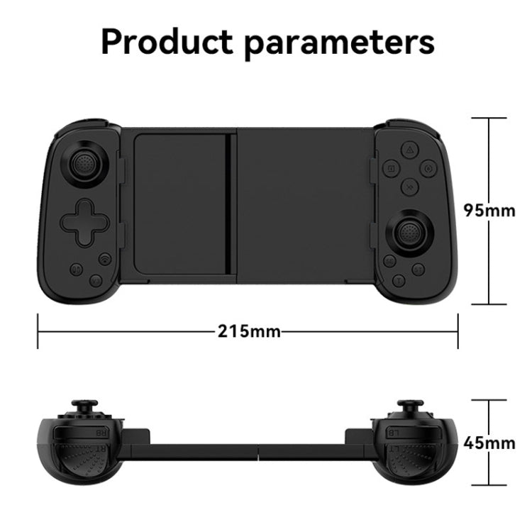 D7 BT5.0 Retractable Gamepad With Light For PC / Android / IPhone /Win7 10 11/Mac OS/Switch(Purple)