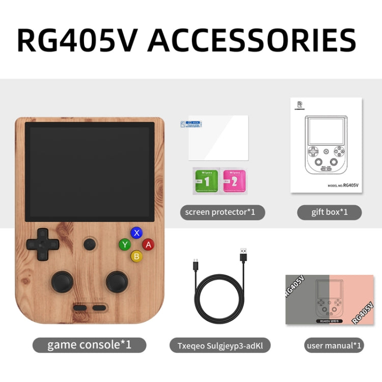ANBERNIC RG405V 4+256G 10000 Games Handheld Game Console 4-Inch IPS Screen Android 12 System T618 64-Bit Game Player(Retro Gray)