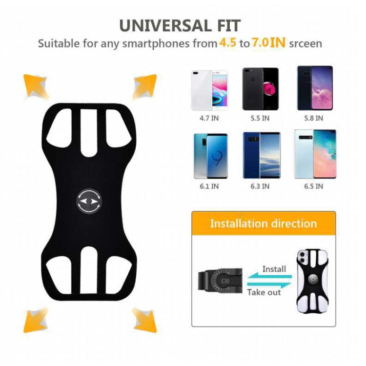 Removable Bicycle Cell Phone Holder For 4.5-7 Inch Phones, Specification: Four Claws Black