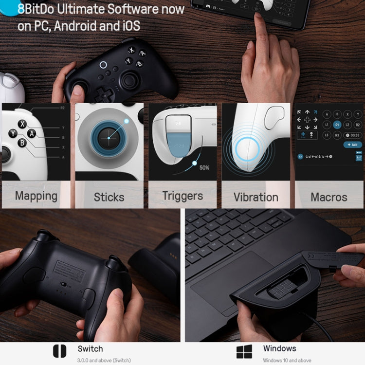 8BitDo For Switch / PC NS Version Wireless Bluetooth Gaming Controller(Black)