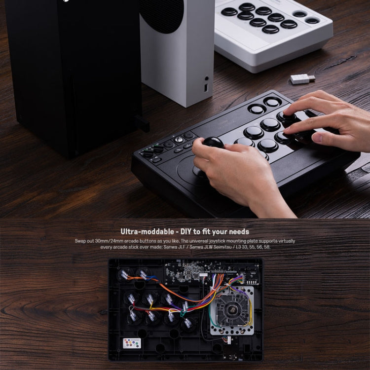 8Bitdo Wireless 2.4G Arcade Stick For Xbox Series X / S / Xbox One / Windows 10(White)