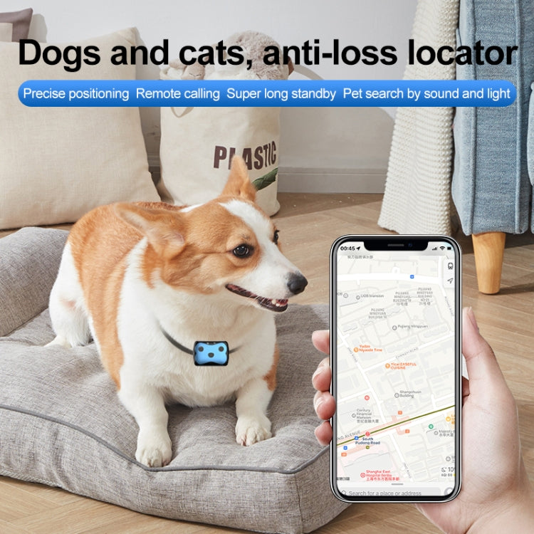 GPS Wireless Wifi Pet Location Chasing Cat Dog Collar Anti-loss Locator(Red)