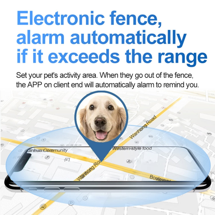 GPS Wireless Wifi Pet Location Chasing Cat Dog Collar Anti-loss Locator(Red)