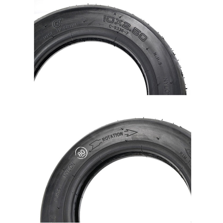10 X 2.5 Inflatable Inner Tire + Outer Tire Kit  For Ninebot MAX G30 10-Inch Scooter(Black)